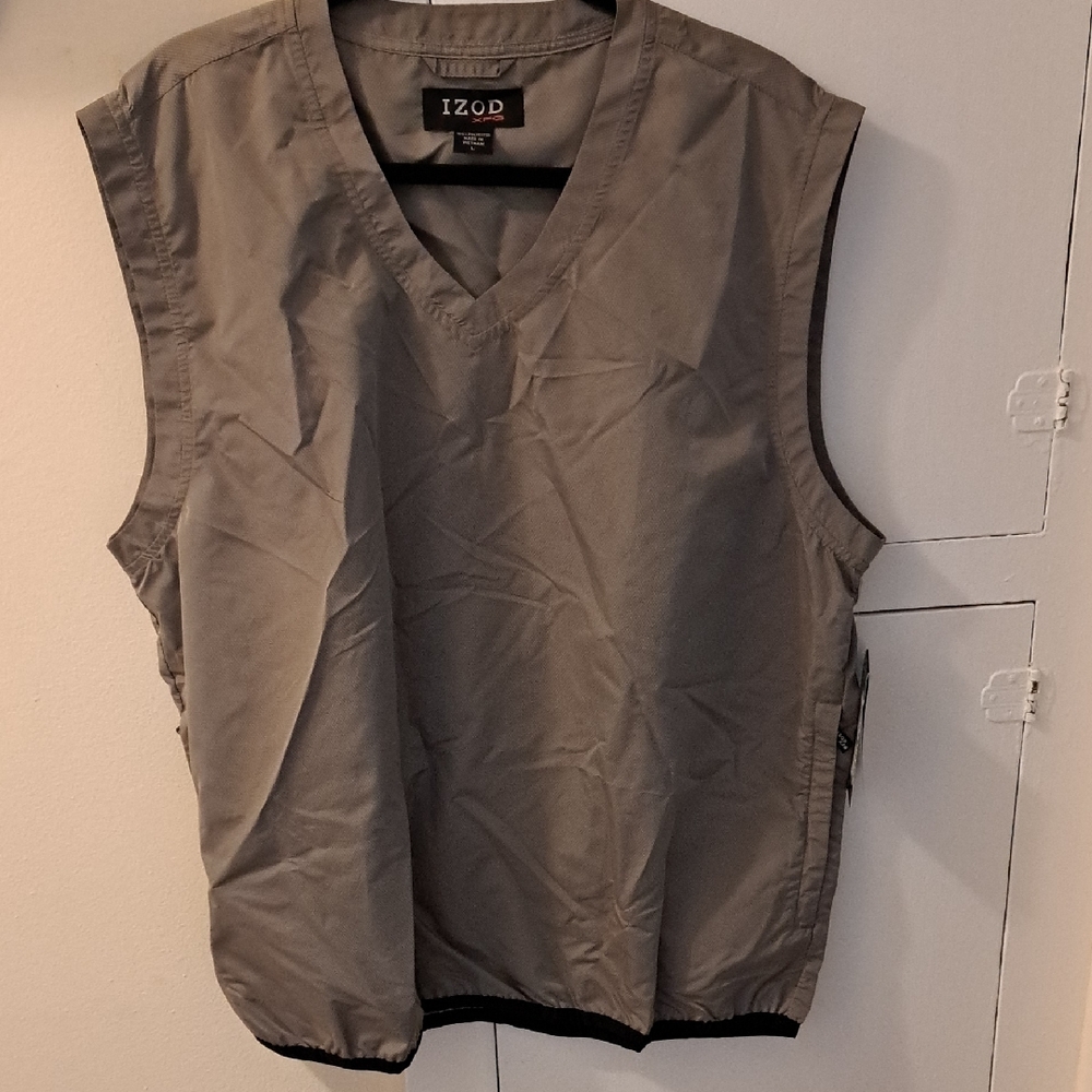 IZOD ~ Men's Vested Wind Breaker ~ Green ~ Size: Large ~ MSRP $50~NWT